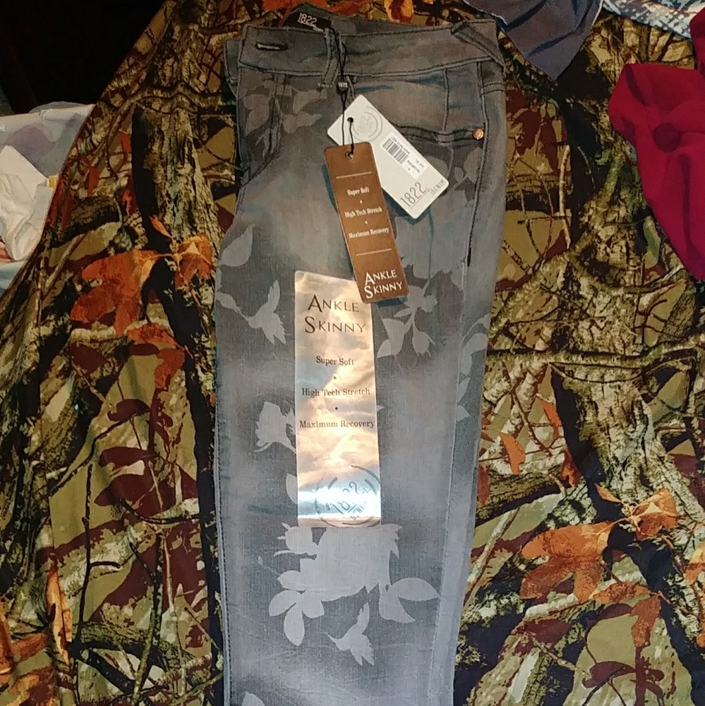 1822 denim grey print jeans